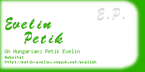 evelin petik business card